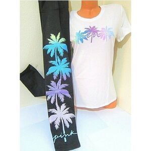 Vs pink outfit palm tree shine tropical set bling